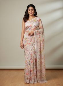 Beautiful Floral Print Saree