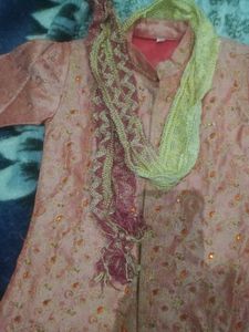 Kundan And Chamki Hand Work Sharewani For 4-6 Years Boy