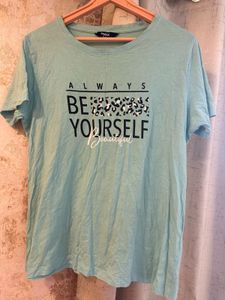 🛍️🛍️Trendy Skyblue Regular T-shirt- Bust- 36/34