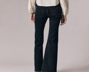 H&amp;M chatcoal High-Waisted Flared Jeans