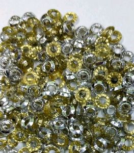 Rings Golden colour patches,beads making 50pic