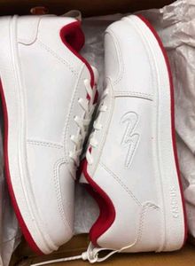 Campus White & Red Sneakers