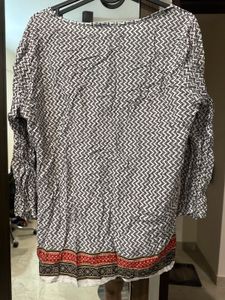 Boho Print Tunic Top