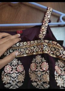 Embroidered Peplum Top