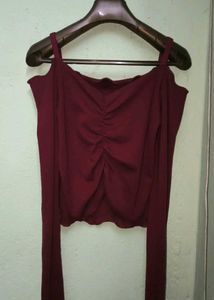 Chic Ruched Off-Shoulder Top