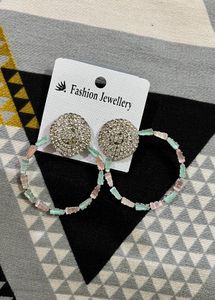 Fashionable Crystal Hoop Earrings newwdtag
