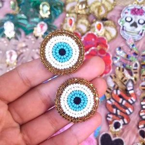 Handmade Evil Eye Beaded Earrings🧿