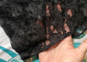 Black Floral Lace Shirt