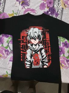 Anime Graphic Black T-Shirt