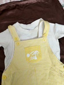 Baby boy Yellow Striped Romper Set