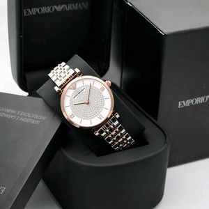 Emporio Armani Two-Tone Crystal Watch