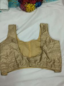 Elegant Gold Embroidered Blouse