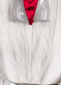 15167. Red Satin Thong Panty
