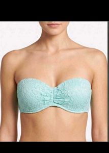Mint Green Lace Strapless Bra