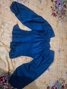Smocked Long Sleeve Top