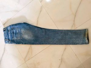 Men's Blue Washed Denim Jeans