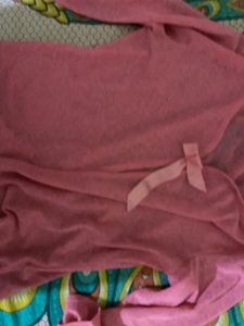 Pink Bow Detail Lightweight Cardigan