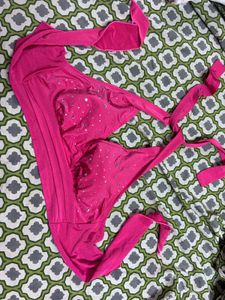 Pink halter blouse