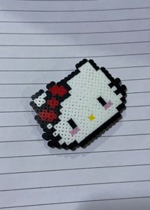 Cute Hello Kitty Perler Beads keychain