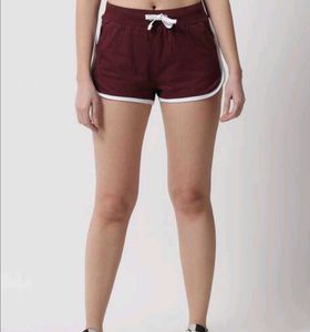 Burgundy Sporty Shorts