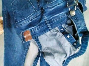 Blue Denim Skinny Dungaree/ Jumpsuit