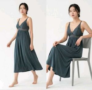 Cozy Lace Trim Nightgown