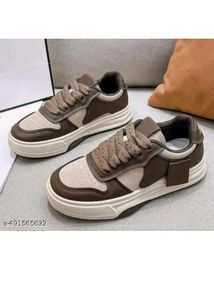 Stylish Brown &amp; Beige Sneakers