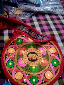 round shape traditional Rajasthani bag
