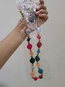 Colorful Gemstone Necklace &amp; Earring Set