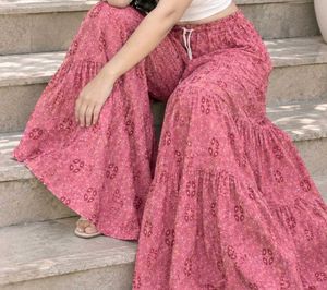 Boho Floral Print Palazzo Pant