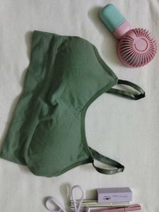 Women's Olive Green Seamless Padded Sports Bra