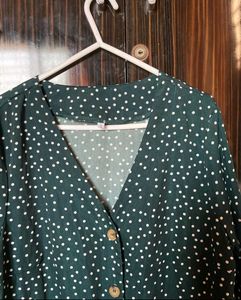 Polka Dot Green Dress