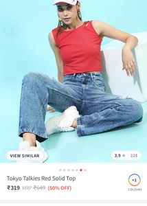 Red Cutout Tank Top