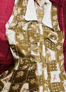 Vintage Floral Print Mini Dress