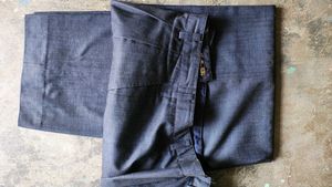 Women's Blue Denim Wide-Leg Pants