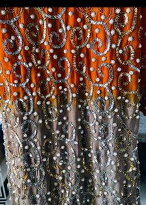Y2K vintage Stunning Embellished Orange Kurta