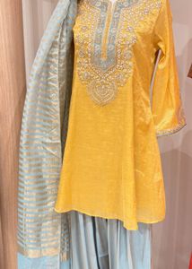 Yellow  Kurta Set with Dupatta