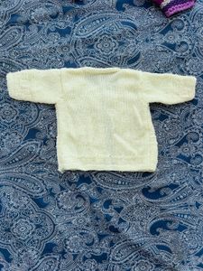 light yellow Handmade Baby Sweater Set