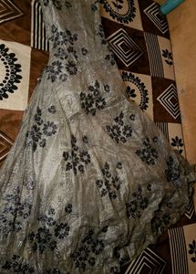 Stunning Grey Embellished Gown