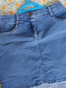 Women's Blue Denim Mini Skirt