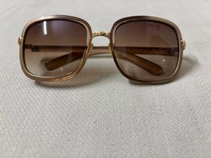 Gradient Gold Square Sunglasses