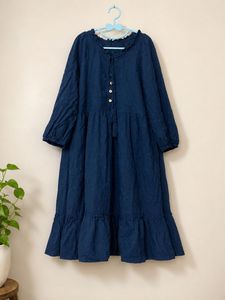 Navy Blue Tiered Maxi Dress