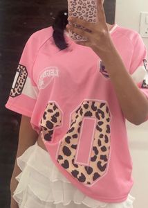 NEWME Y2K Pink Leopard Print Jersey 🩷🐆 | XS-S