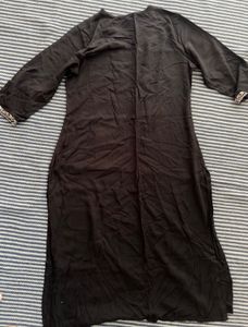 Embroidered Black Kurta