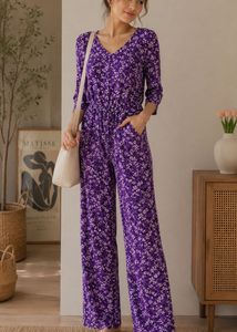 Purple Floral Jumpsuit 💜