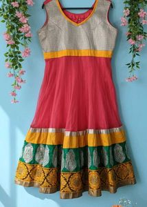 Elegant Anarkali dress With Bottom & Dupatta