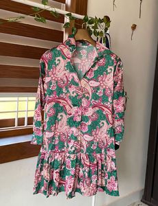 Boho Paisley Print Tiered Dress