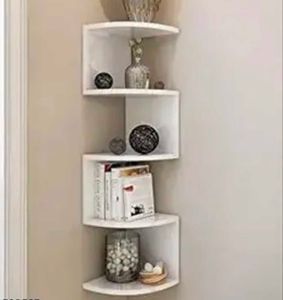 Corner Wall Shelf with Decorative Items