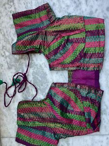 Colorful Woven Saree Blouse