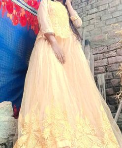 Elegant Yellow Embroidered Lehenga Choli